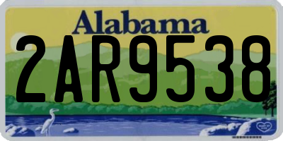 AL license plate 2AR9538