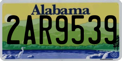 AL license plate 2AR9539