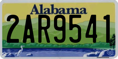 AL license plate 2AR9541