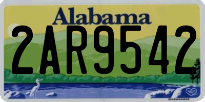 AL license plate 2AR9542