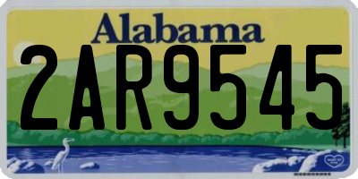 AL license plate 2AR9545