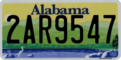 AL license plate 2AR9547