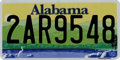 AL license plate 2AR9548