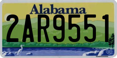 AL license plate 2AR9551