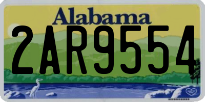 AL license plate 2AR9554