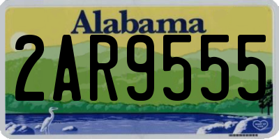 AL license plate 2AR9555