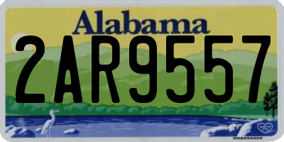 AL license plate 2AR9557