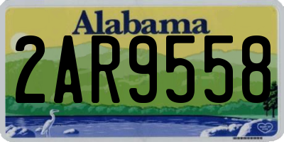 AL license plate 2AR9558