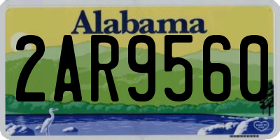 AL license plate 2AR9560