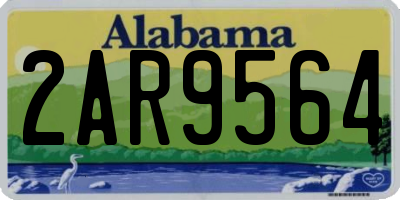 AL license plate 2AR9564