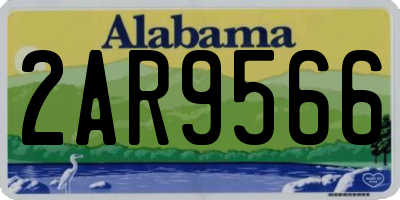AL license plate 2AR9566