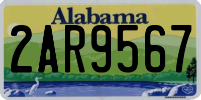 AL license plate 2AR9567