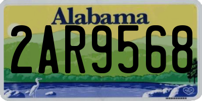 AL license plate 2AR9568