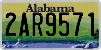 AL license plate 2AR9571