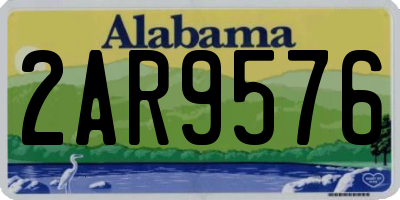 AL license plate 2AR9576