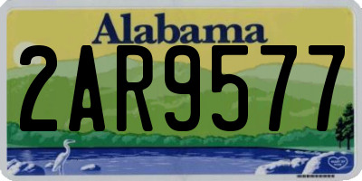 AL license plate 2AR9577