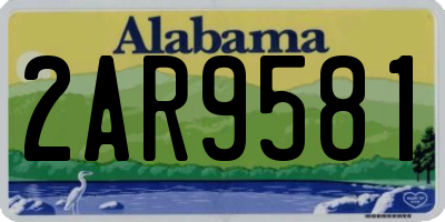 AL license plate 2AR9581