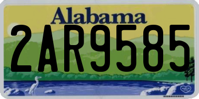 AL license plate 2AR9585
