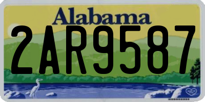 AL license plate 2AR9587