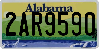 AL license plate 2AR9590