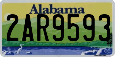AL license plate 2AR9593