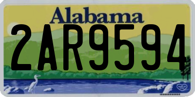 AL license plate 2AR9594