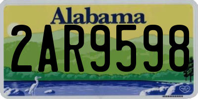 AL license plate 2AR9598
