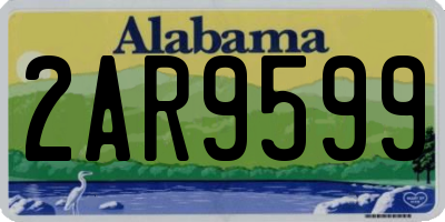 AL license plate 2AR9599