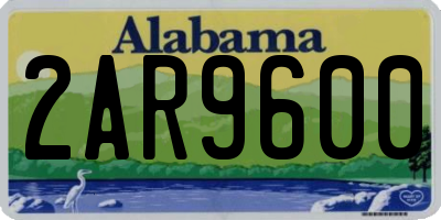 AL license plate 2AR9600