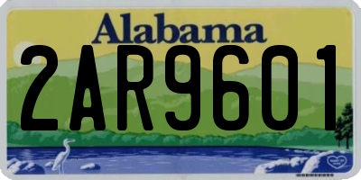 AL license plate 2AR9601