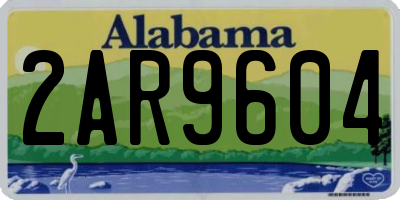 AL license plate 2AR9604