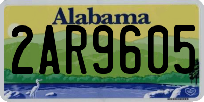 AL license plate 2AR9605