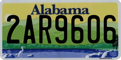 AL license plate 2AR9606