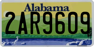 AL license plate 2AR9609
