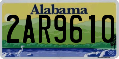 AL license plate 2AR9610