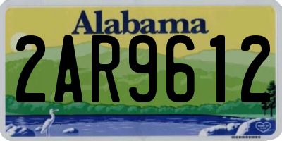 AL license plate 2AR9612