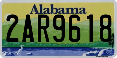 AL license plate 2AR9618