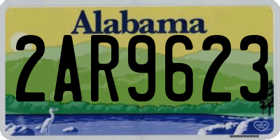 AL license plate 2AR9623