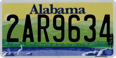 AL license plate 2AR9634