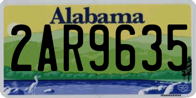 AL license plate 2AR9635
