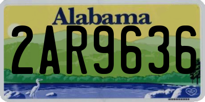 AL license plate 2AR9636