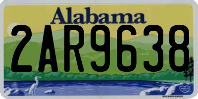 AL license plate 2AR9638
