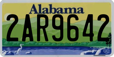 AL license plate 2AR9642