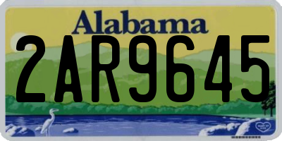 AL license plate 2AR9645