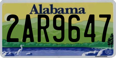 AL license plate 2AR9647