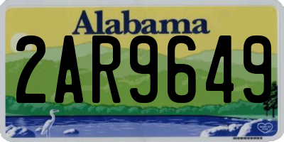 AL license plate 2AR9649