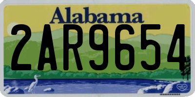 AL license plate 2AR9654