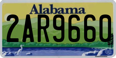 AL license plate 2AR9660