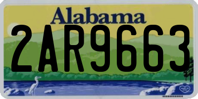 AL license plate 2AR9663