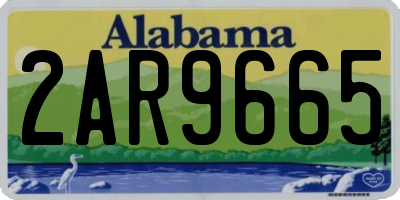AL license plate 2AR9665